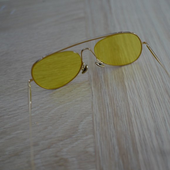 Acne Studios Large Yellow Spitfire Sunglasses main image 4